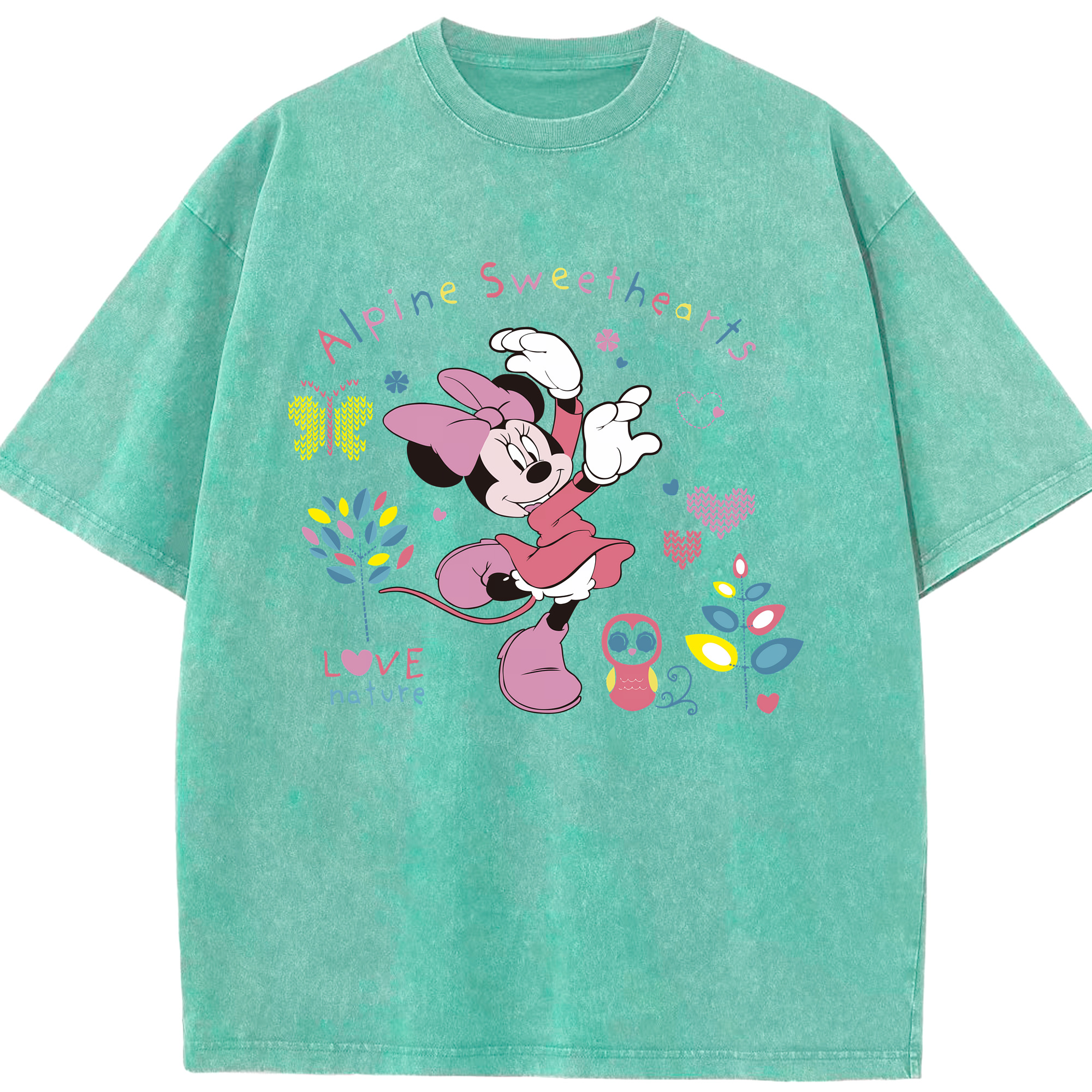 （画像用） ミッキーマウス Mickey Mouse 綿100% ヴィンテージ風 半袖Tシャツ（フロントプリント）